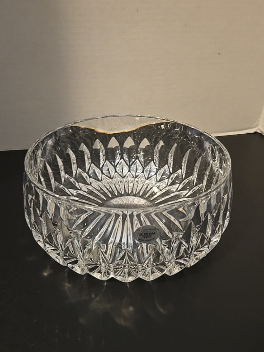 Vintage Gorham Full Lead Crystal Serving Bowl Centerpiece 7.5"